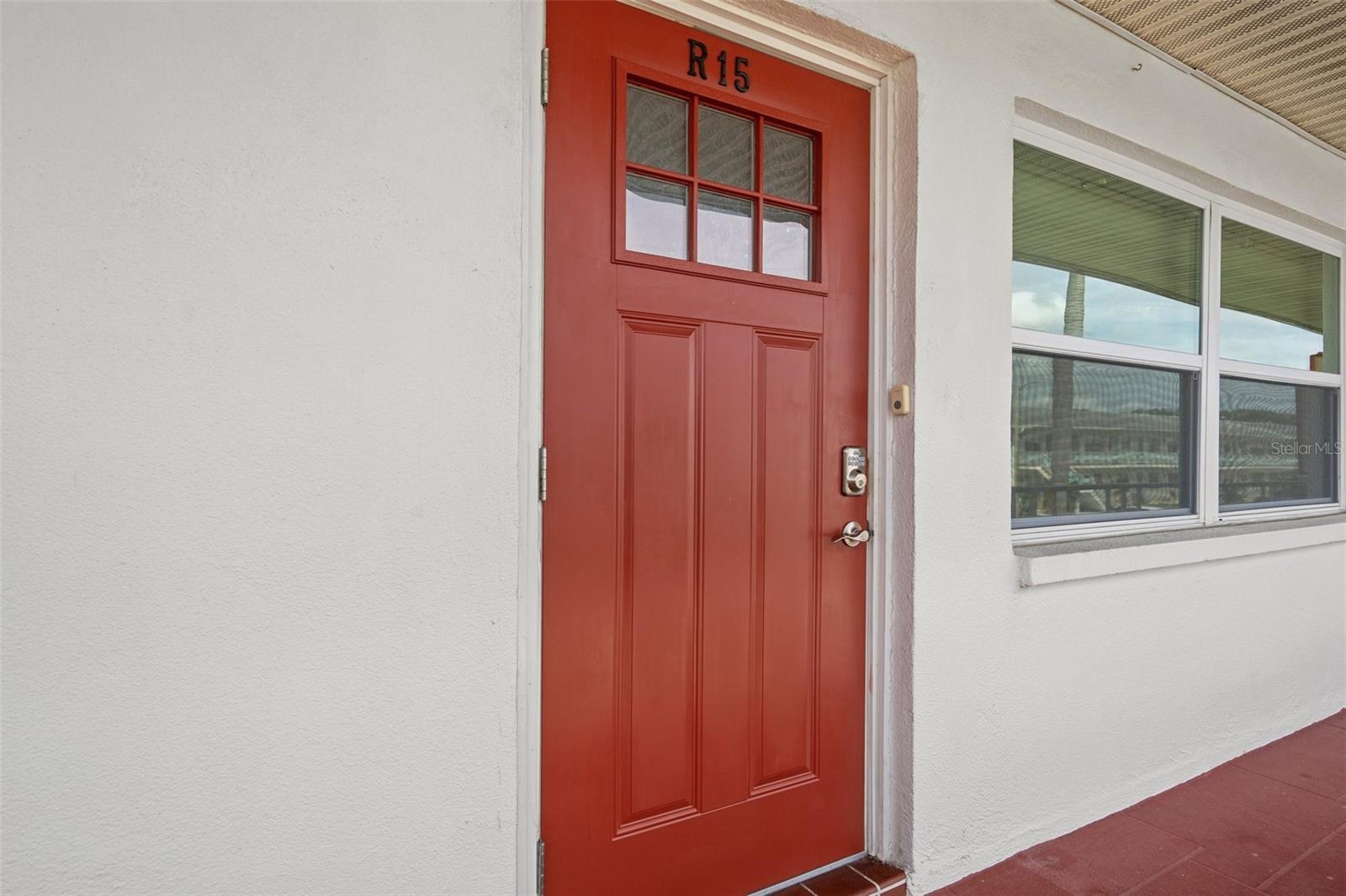 Front Door with coded entry lock