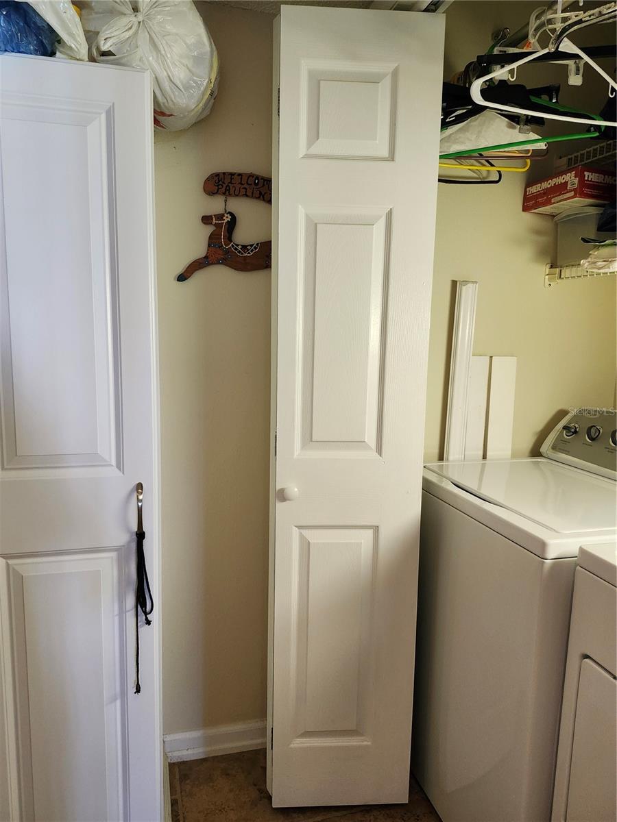 Extra cabinet added to hall/laundry area