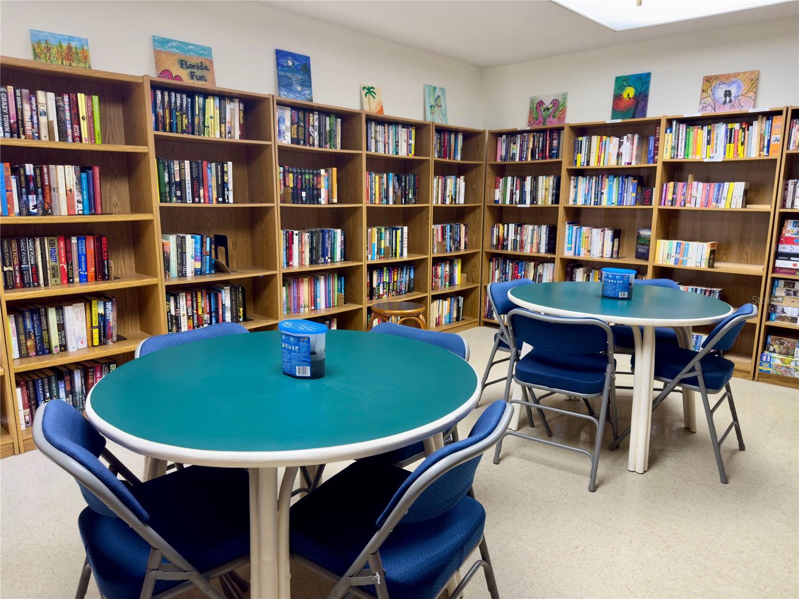 Library and puzzles in card room