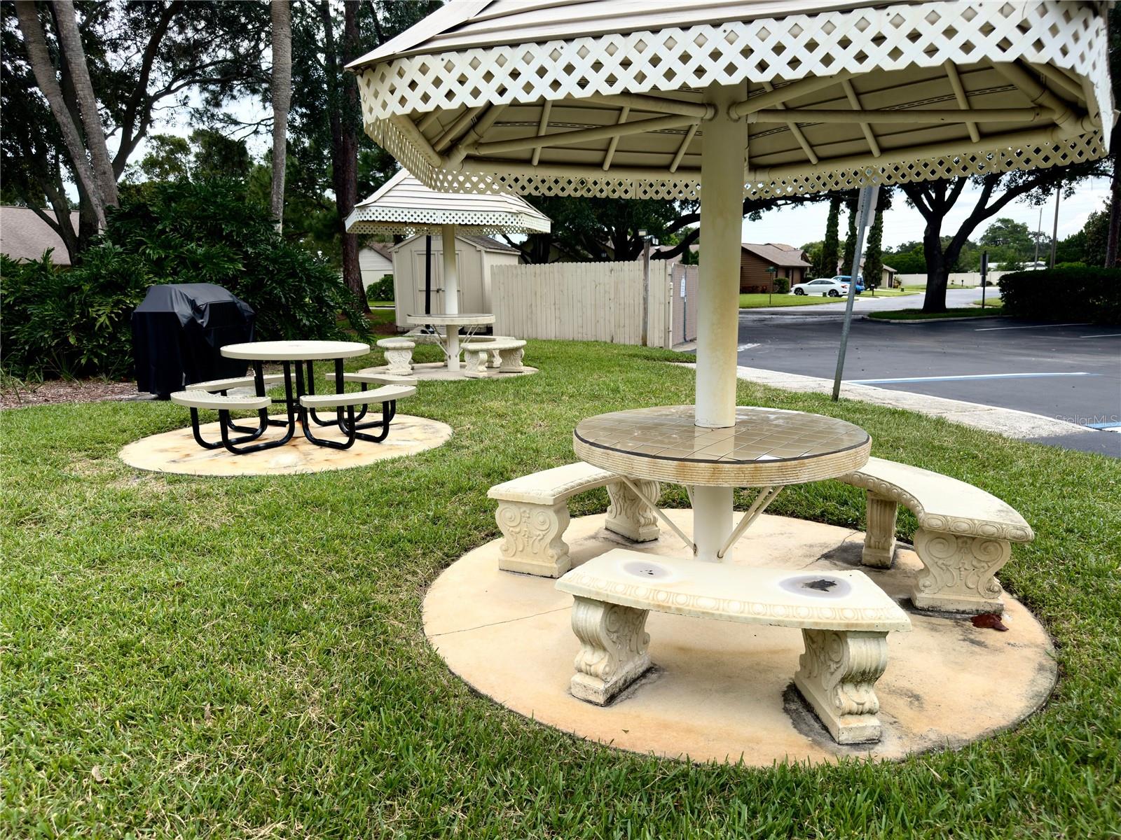 Grill and picnic area by clubhouse