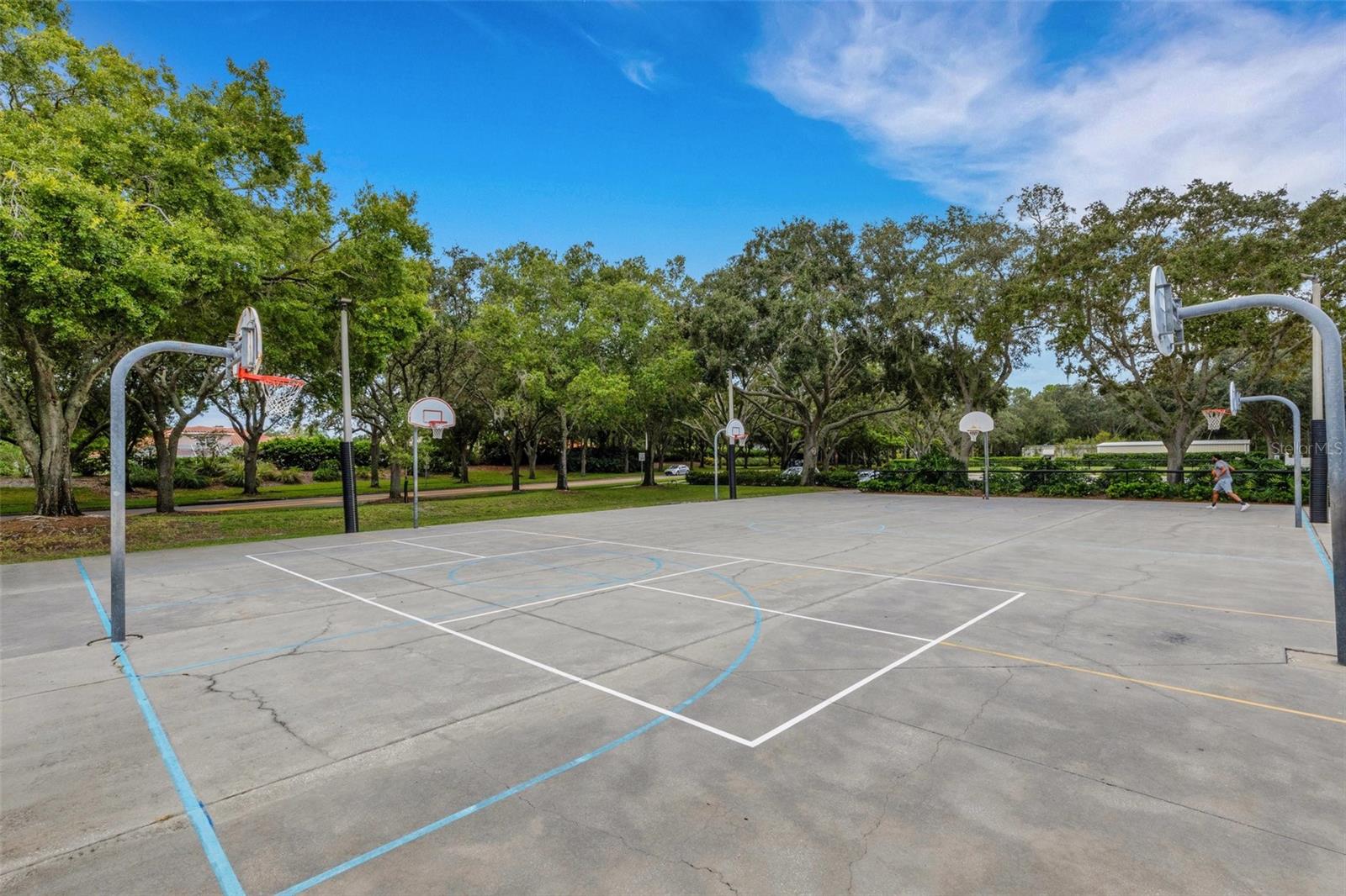 The Commons offers a playground, pickle ball and basketball courts and a soccer field