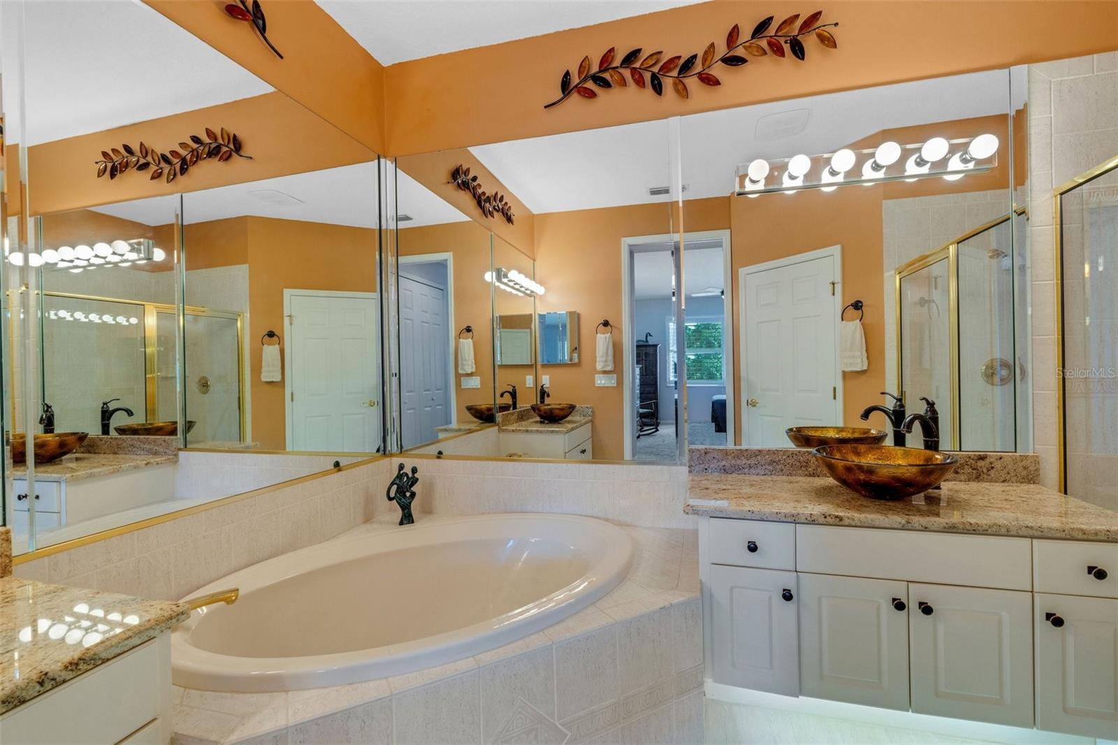 Separate sinks, garden tub and separate shower