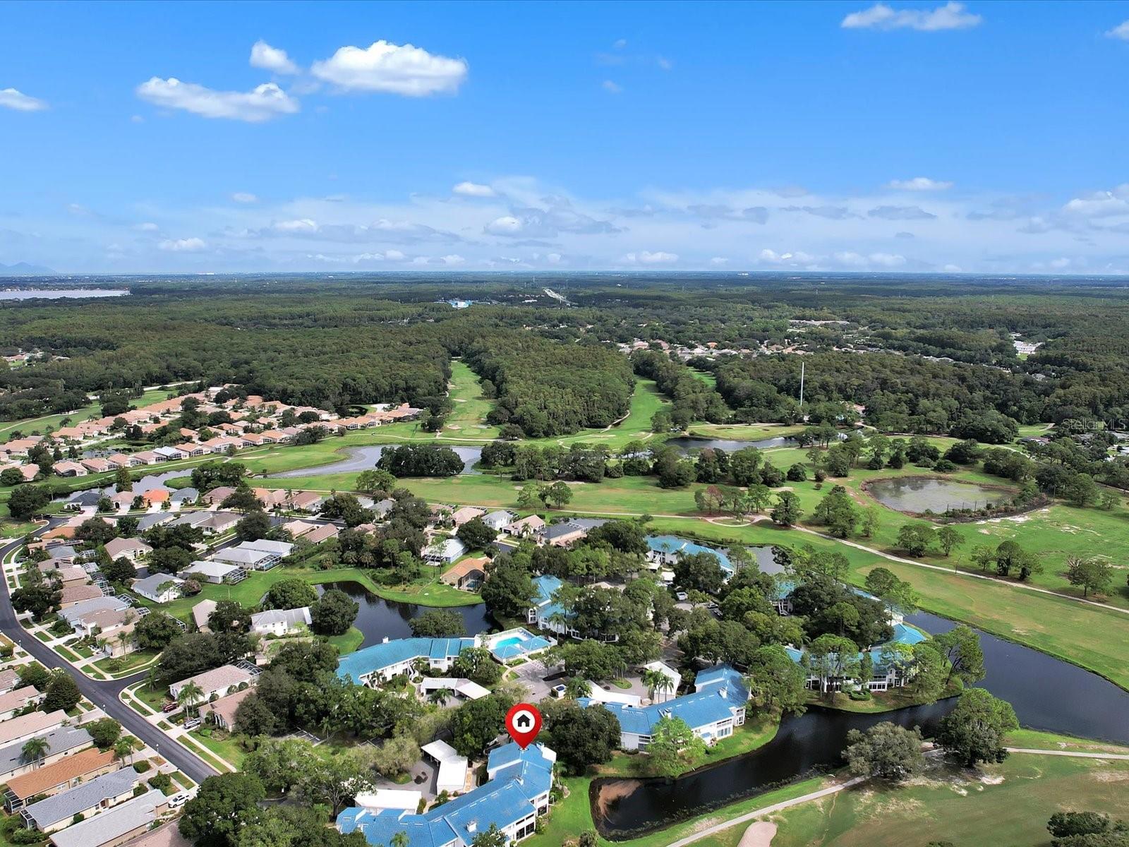 Aerial view of community