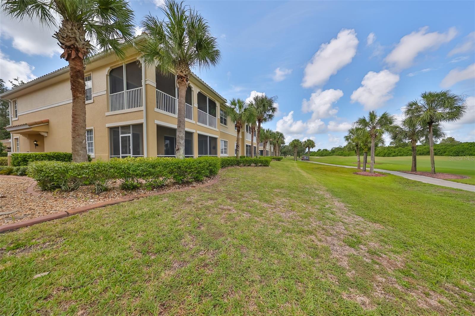 Another view of the back of the condo unit.