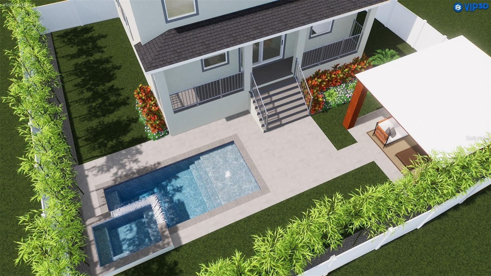 Virtual pool renderings