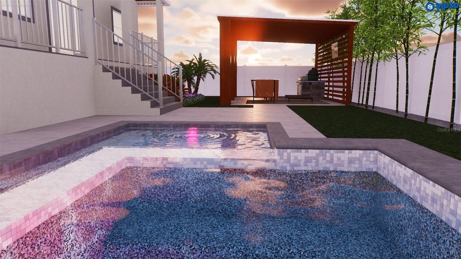 Virtual pool renderings