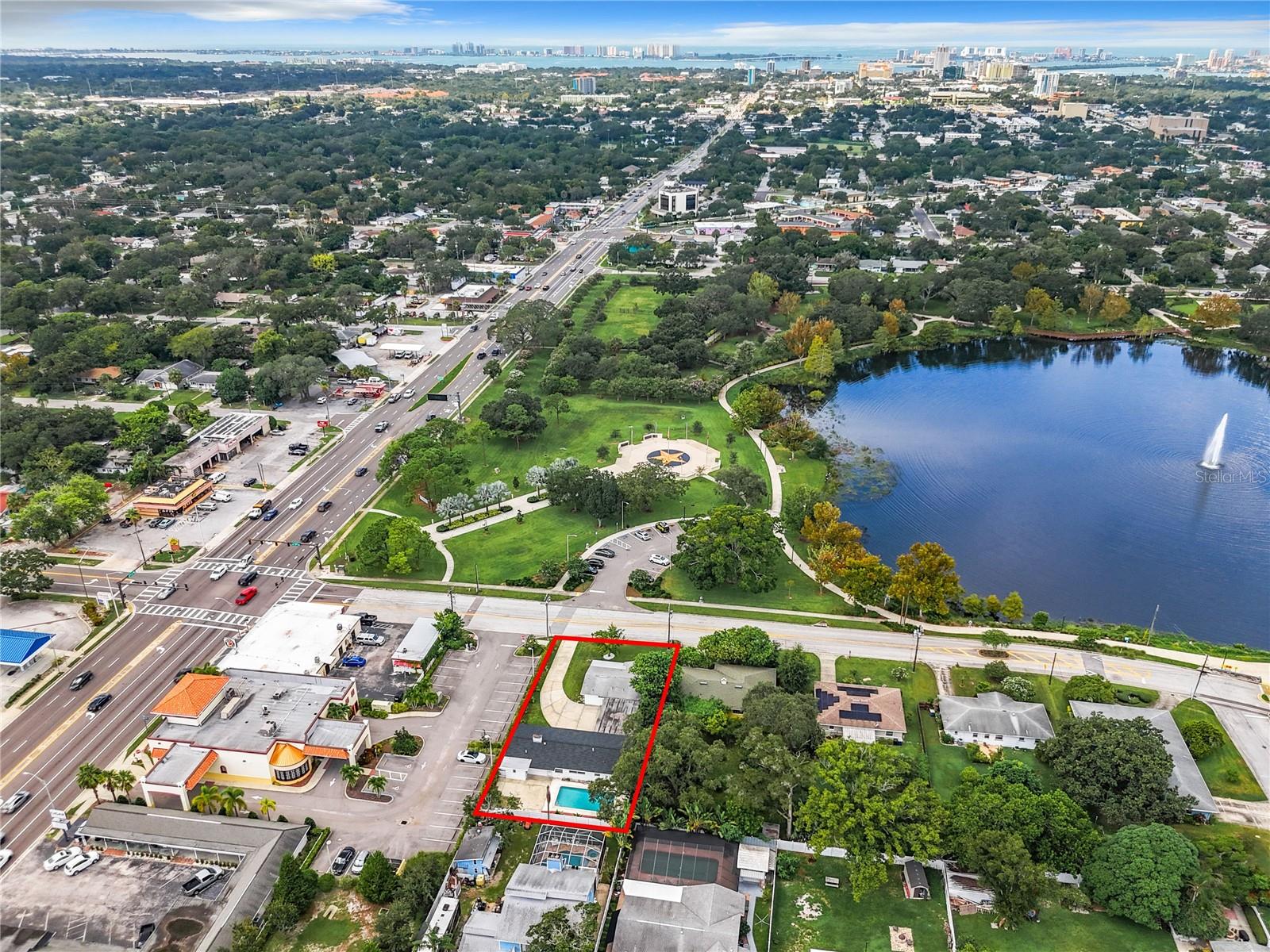 Crest Lake Park directly across from home.