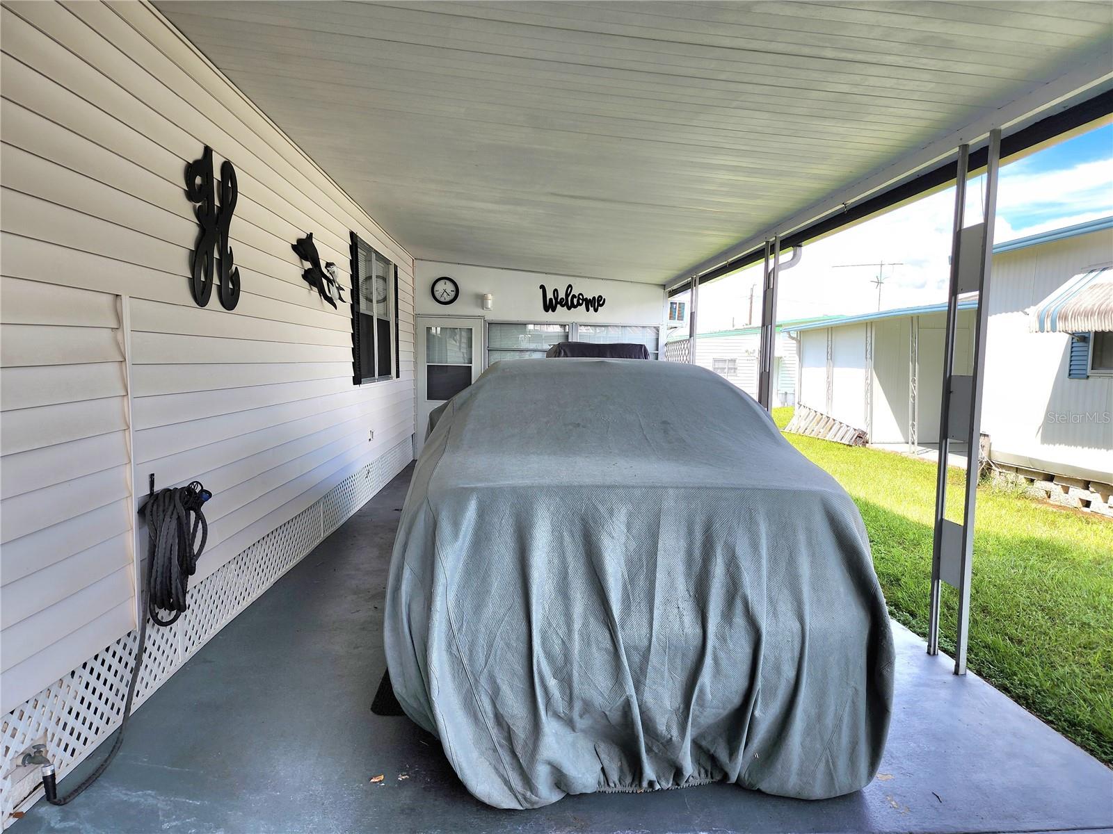 Driveway & carport.