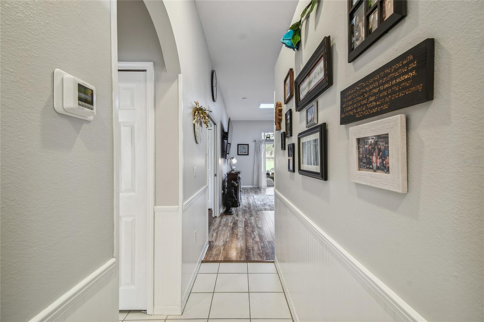 HALLWAY FROM BEDROOMS TO FAMILY ROOM