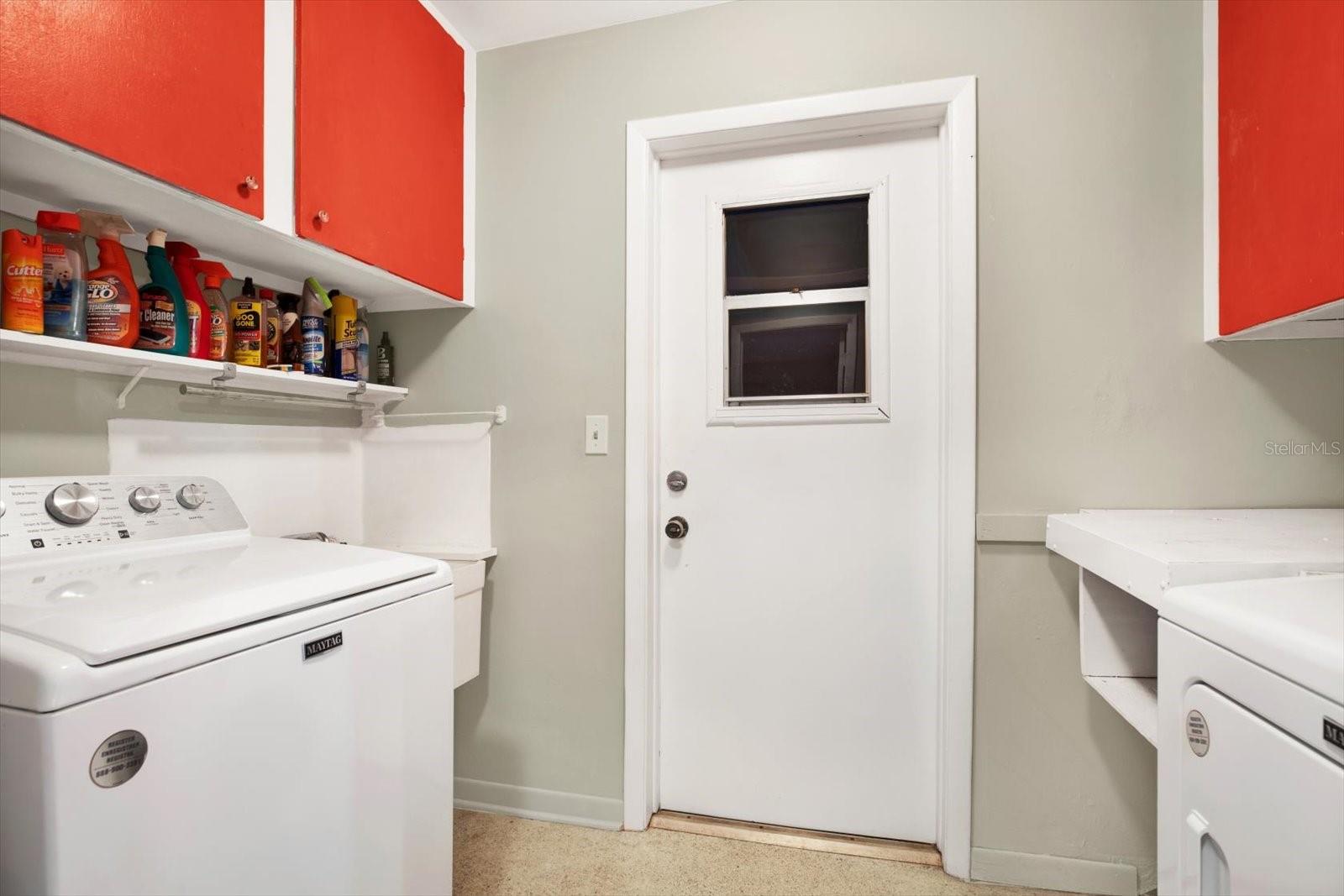 Indoor Laundry and Garage Door