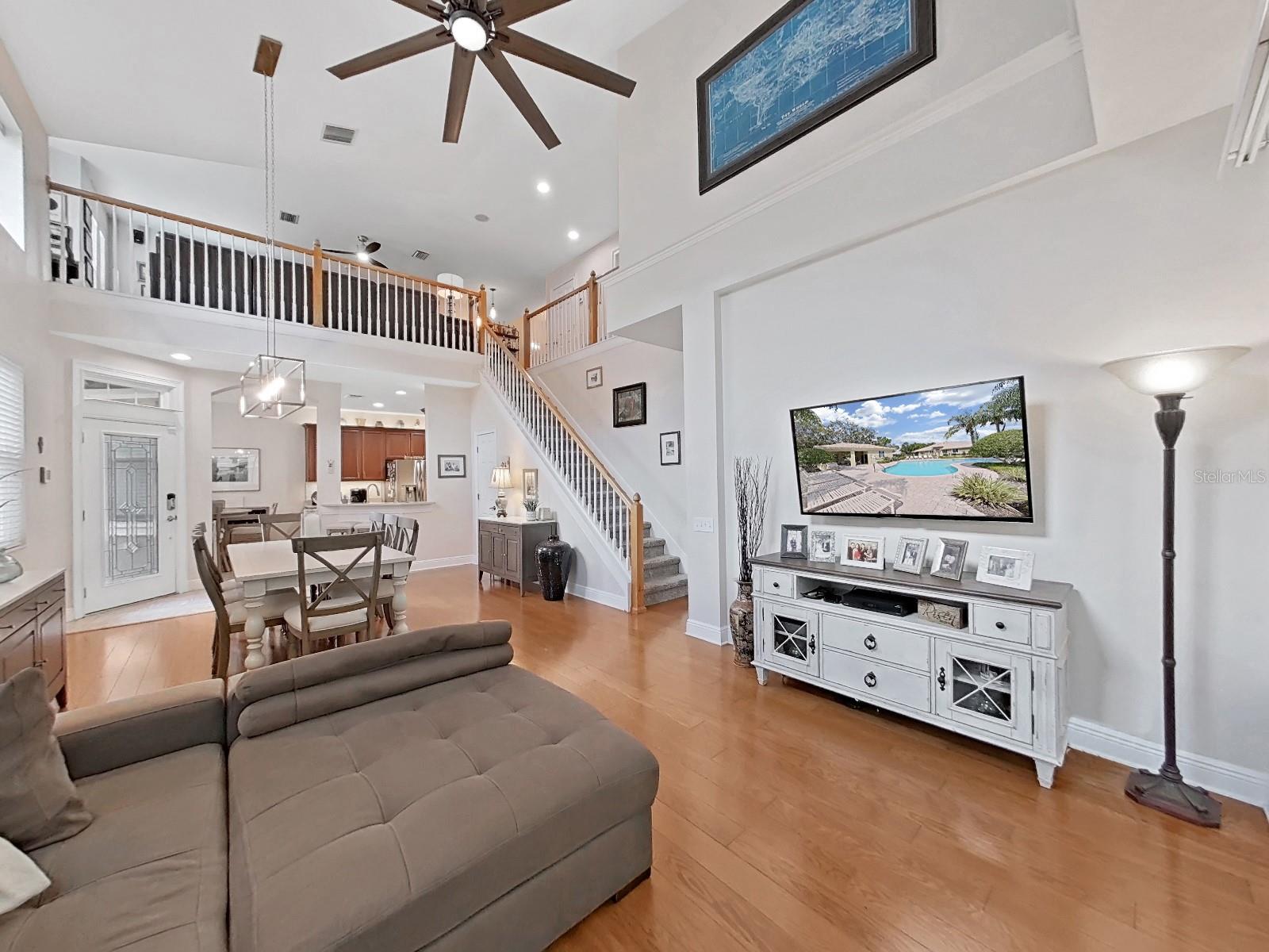 WOOD FLOORS IN LIVING AREA AND IN LOFT.