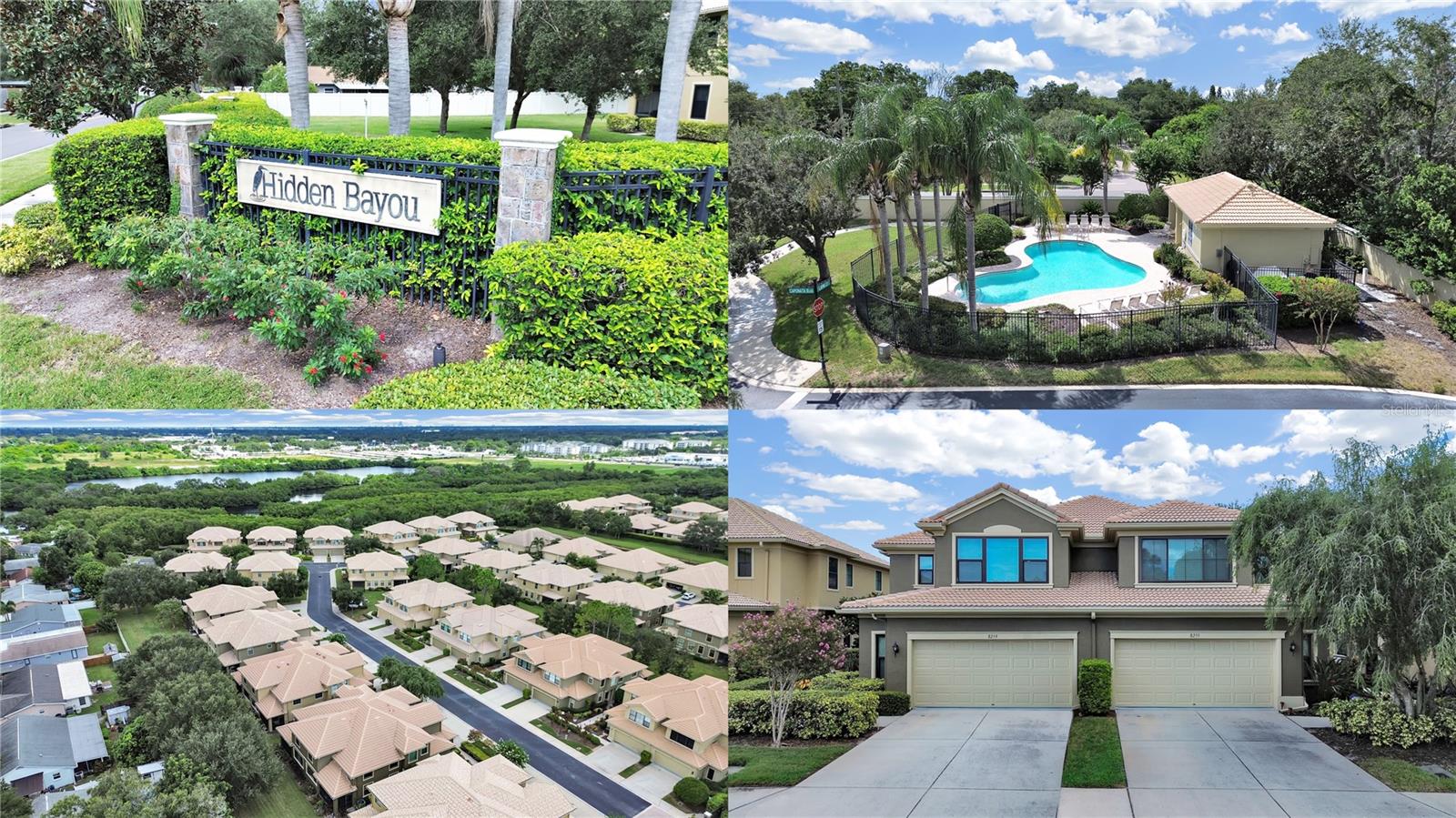 Only one hundred homes in complex surrounded by lush natural landscaping, ponds and bayou.