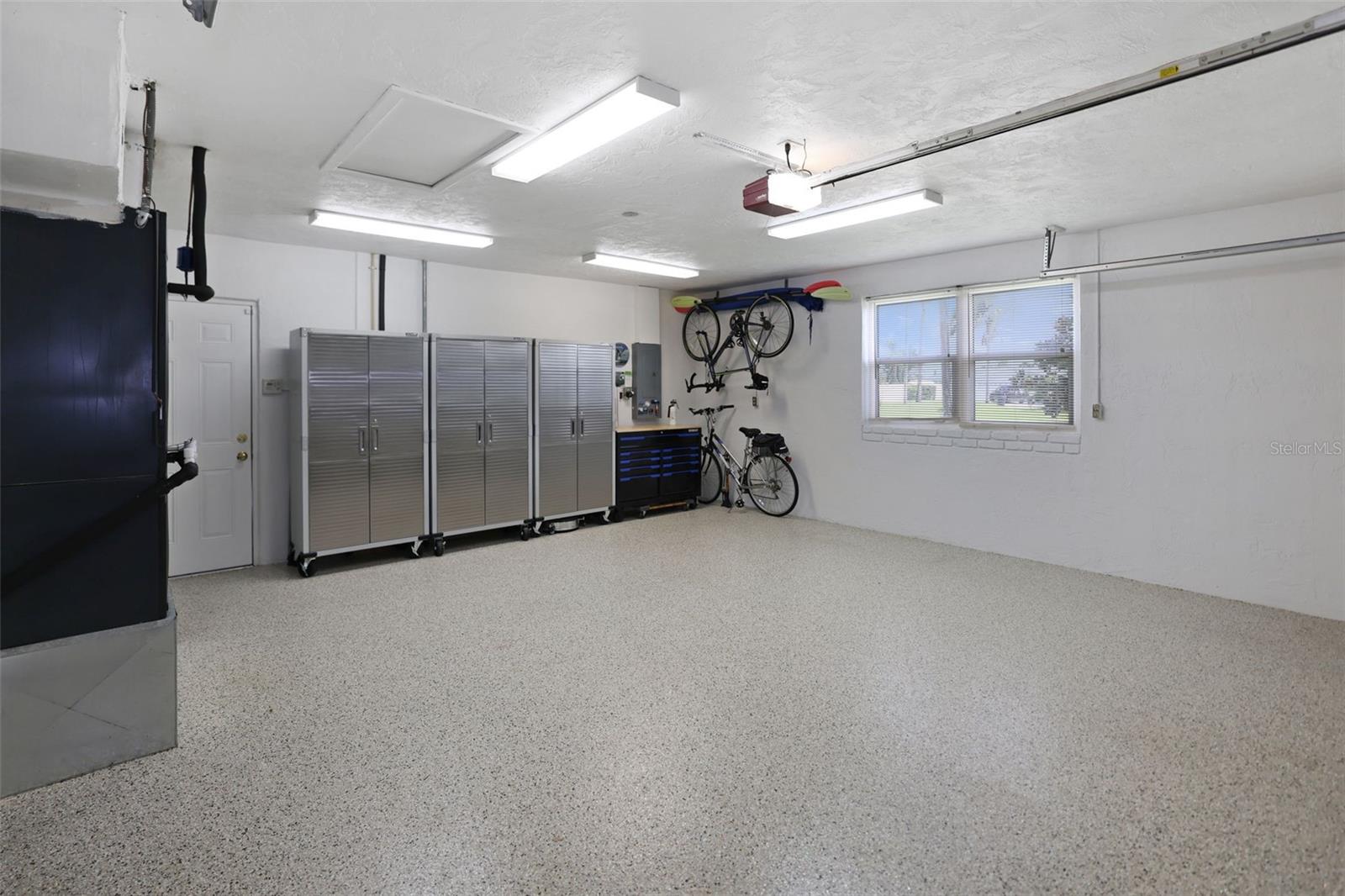 2 Car Garage with Epoxy Flooring