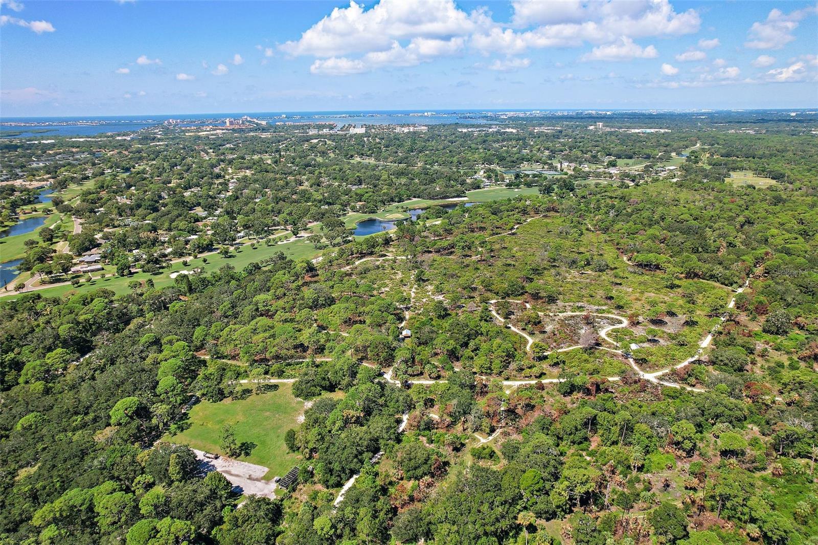 Boyd Nature Preserve trails, golf course looking at Gulf of Mexico.