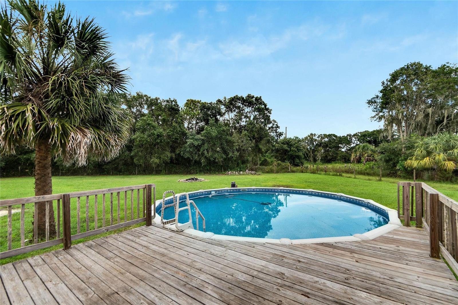 Semi above ground pool