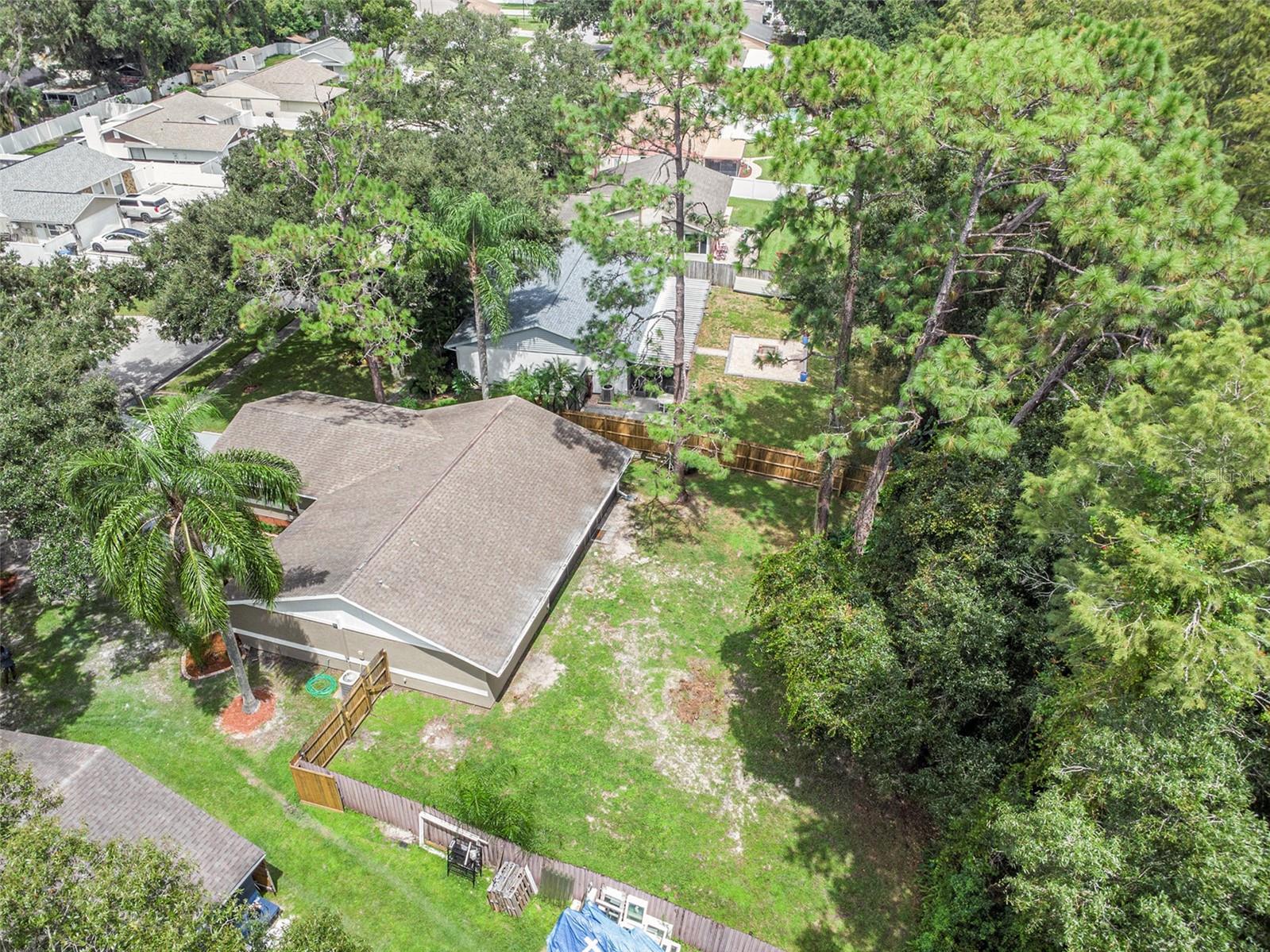 Backyard aerial view