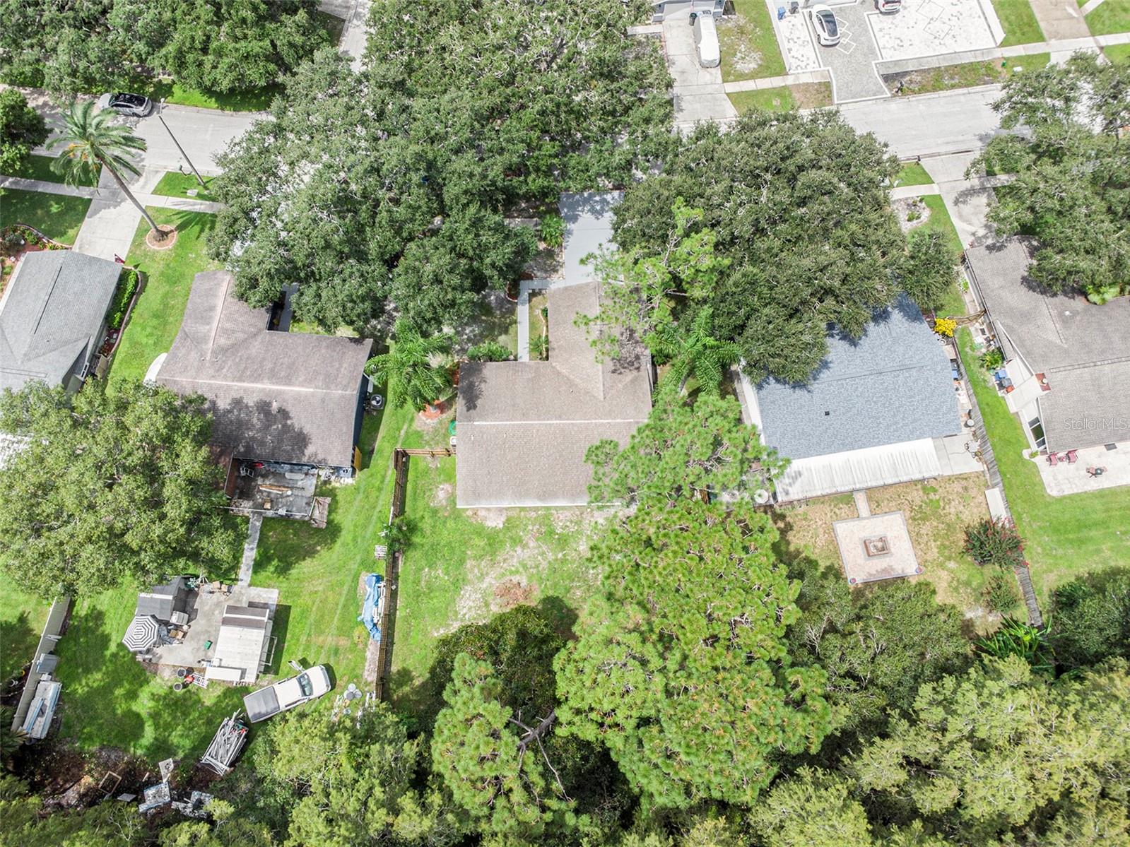 Backyard third aerial view