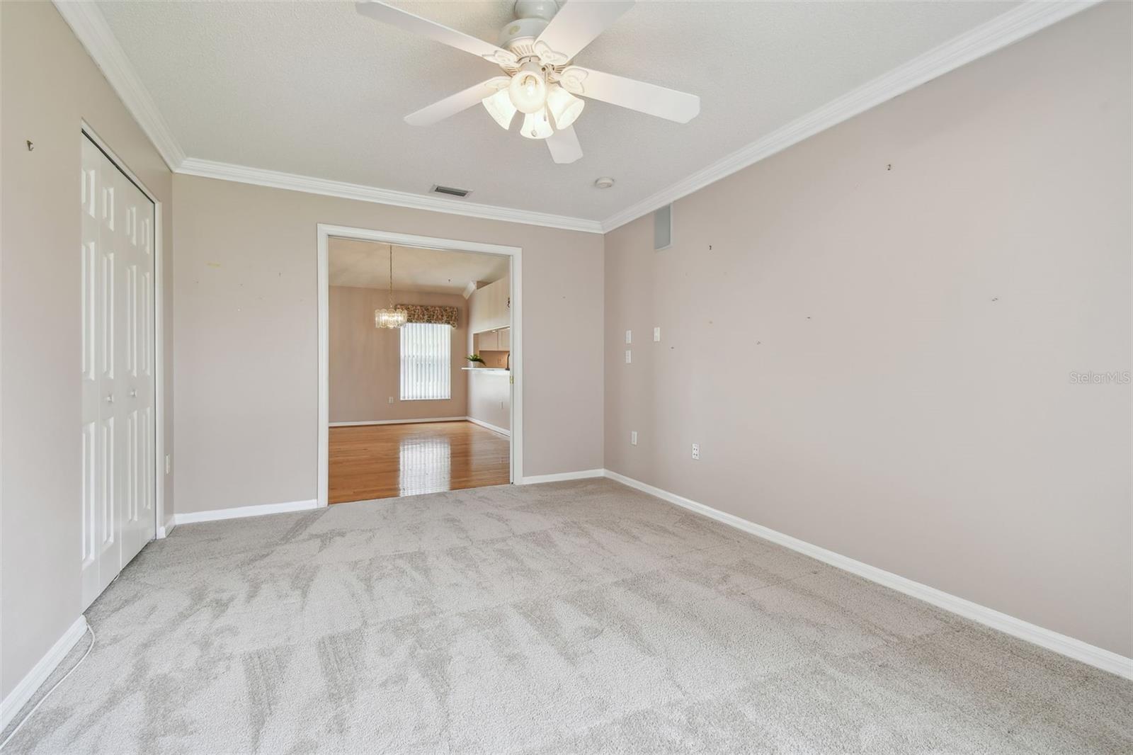 3rd bedroom or that perfect 15x11 office with a pocket door to close off the space.