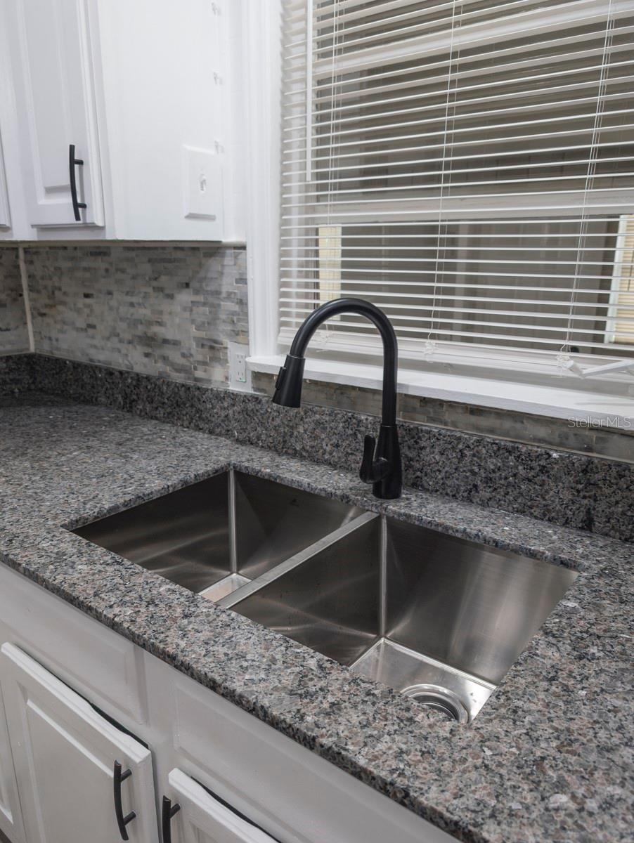 New sink, faucet and granite counters