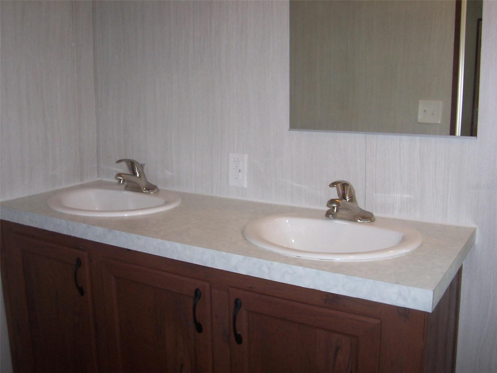 Master Bath dual sinks.