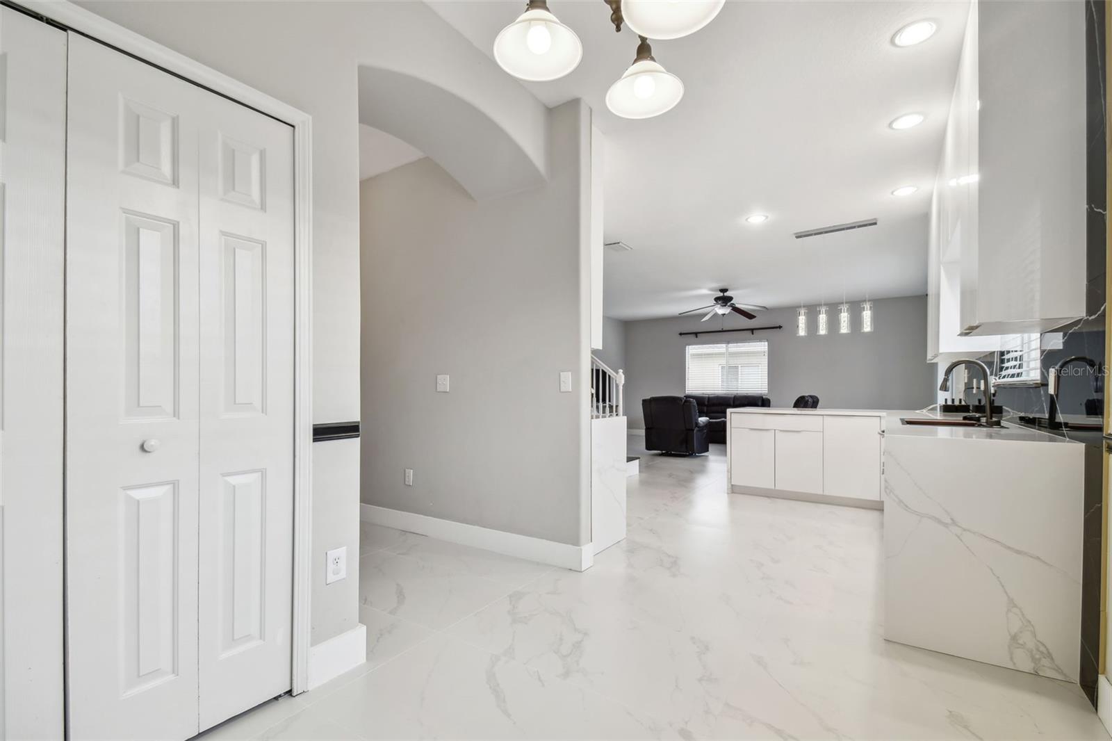 Breakfast area into Kitchen