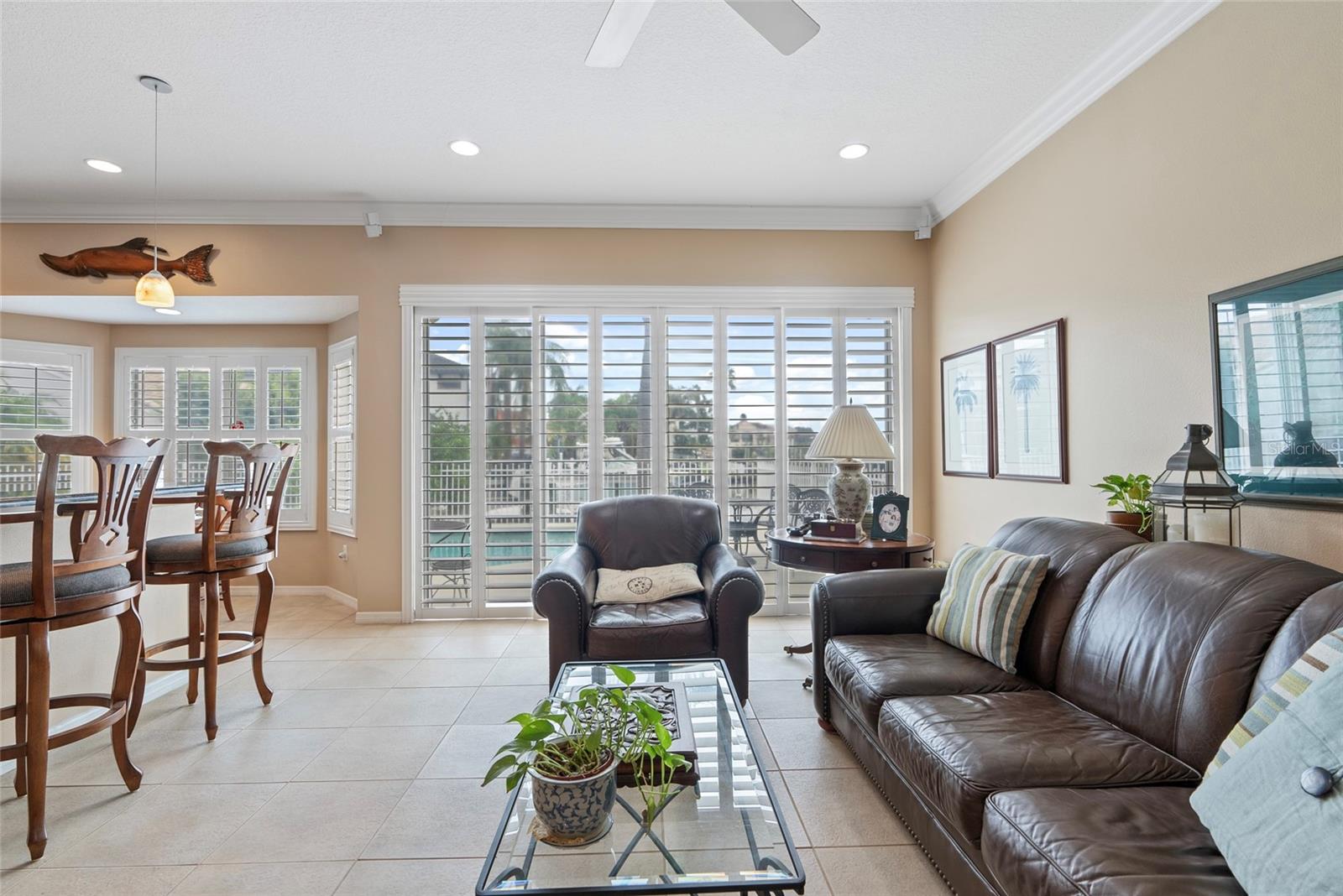 Family Room overlooking Marina