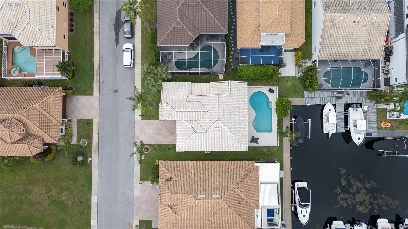 Drone Picture above Home w/Boatslip