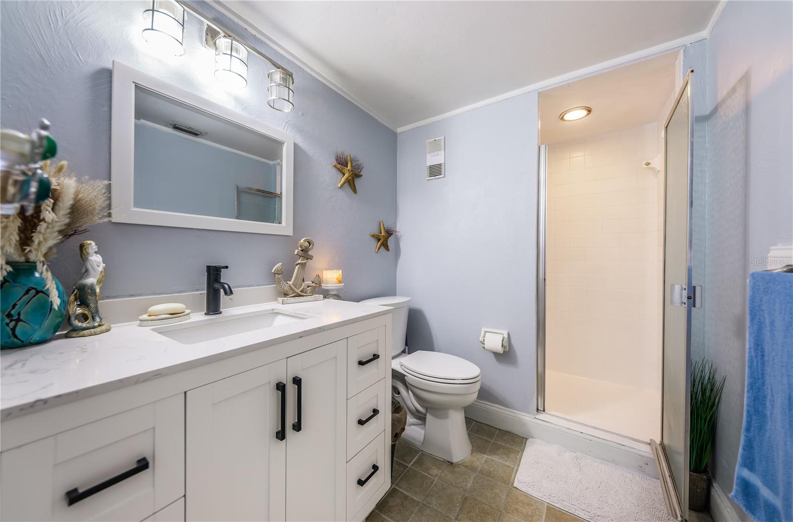 second bathroom with walk in shower