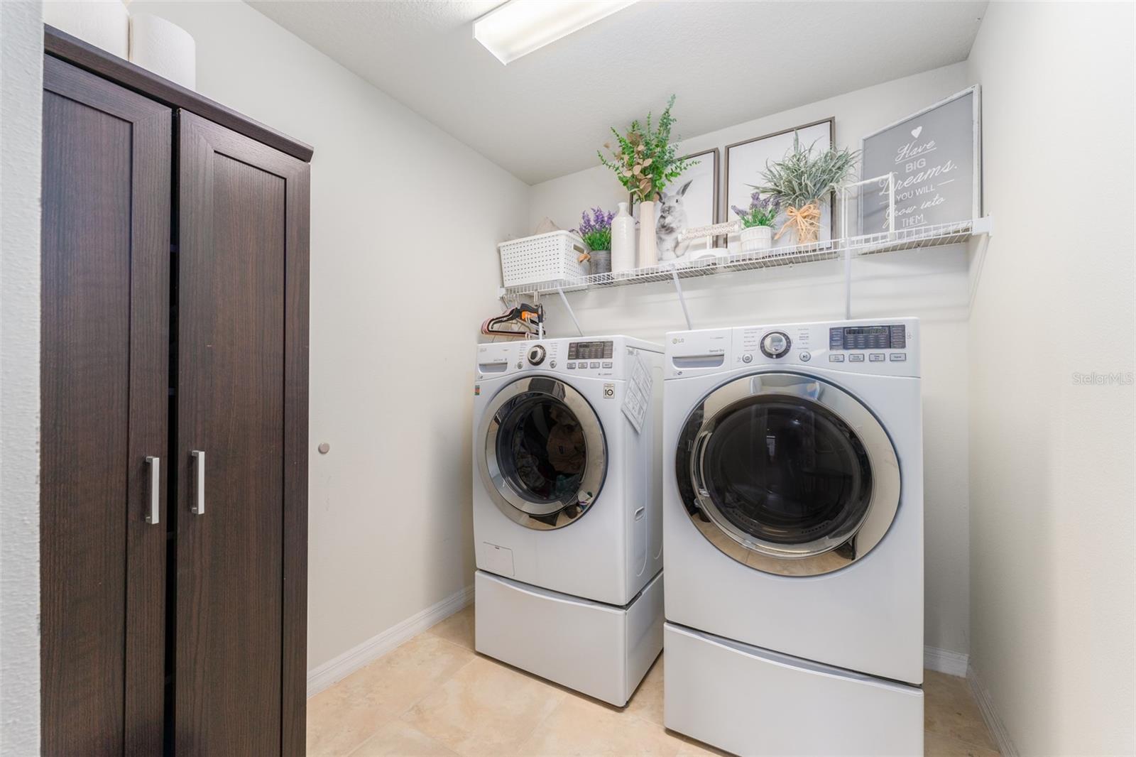 Spacious laundry room