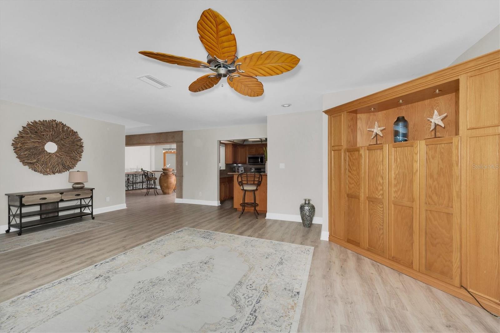 Living room with built in TV cabinet