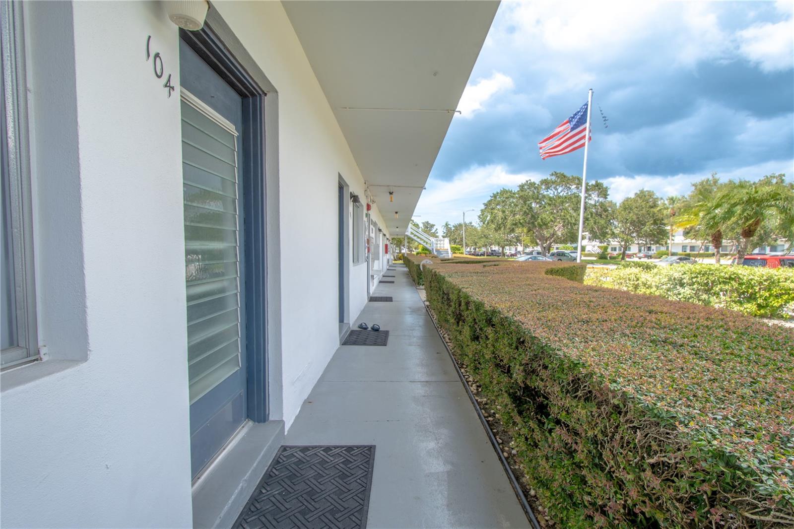 Covered entryway.