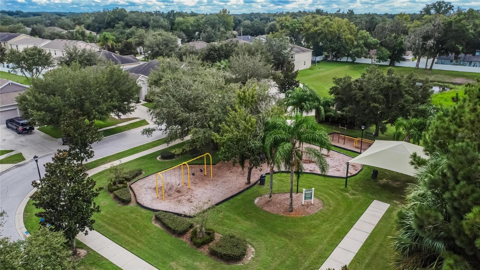 Ariel view of Community Playground