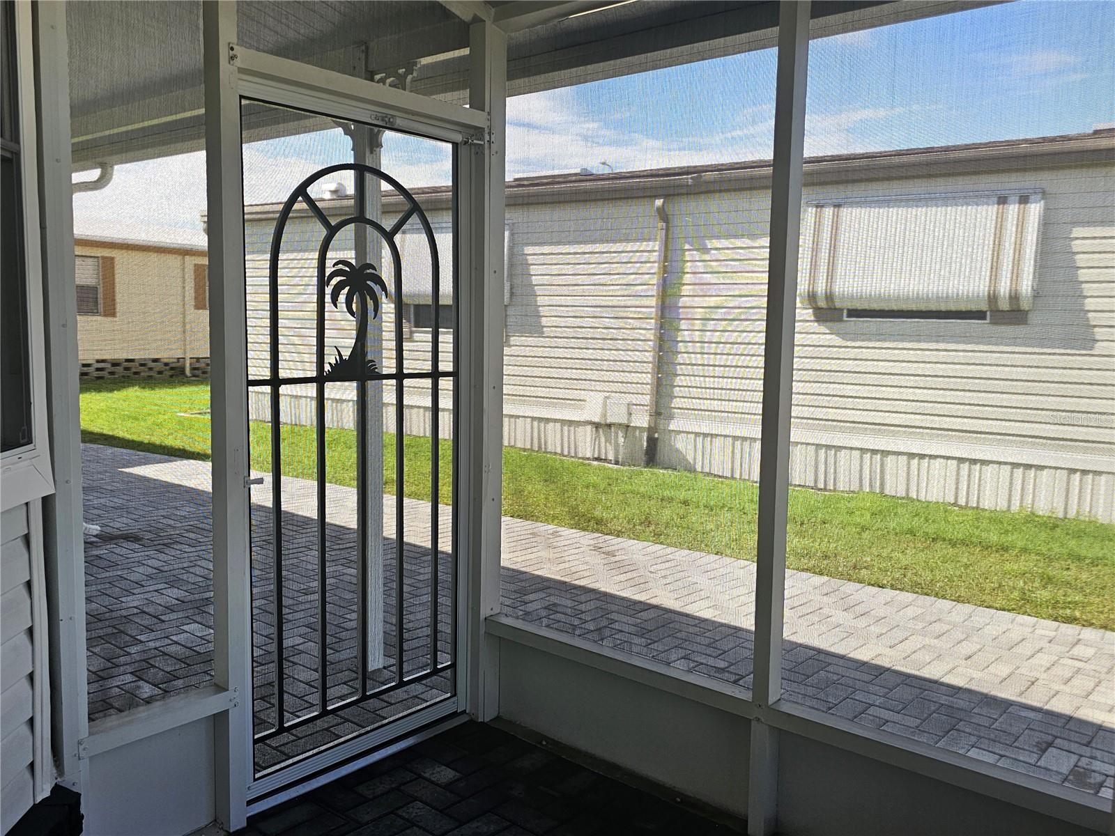 Front Screen Porch Exit to Side Patio