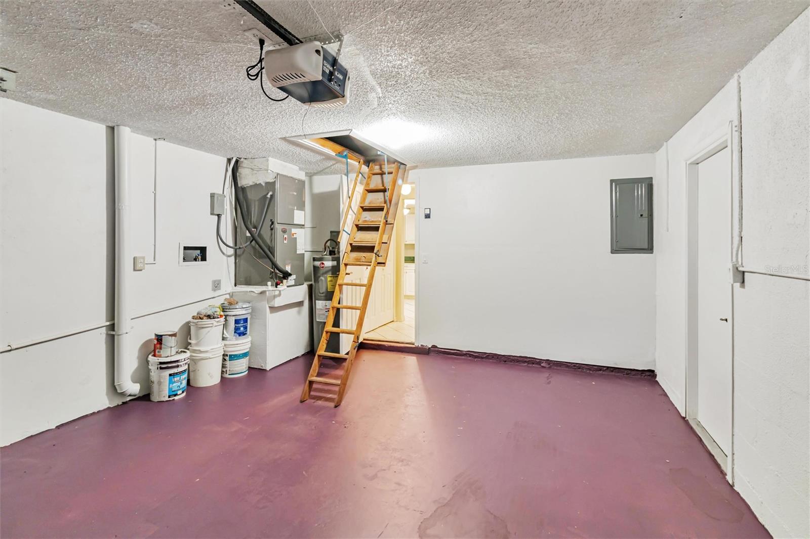 Garage with attic access