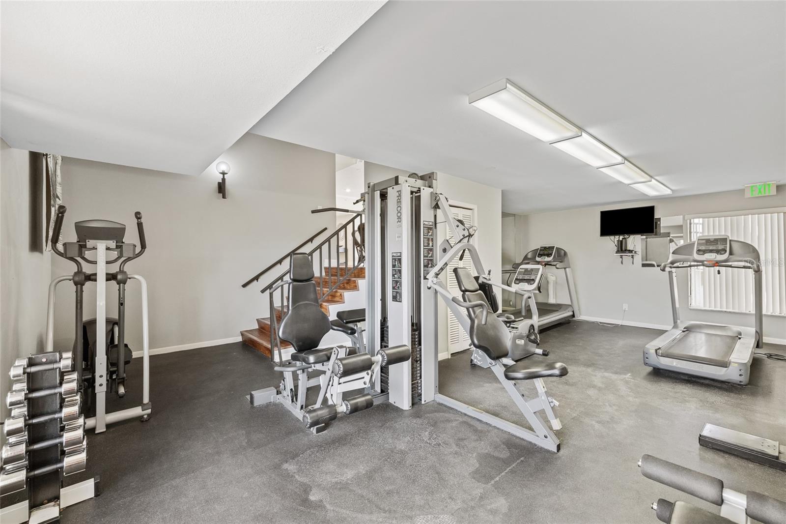 Private fitness center for residents in the clubhouse