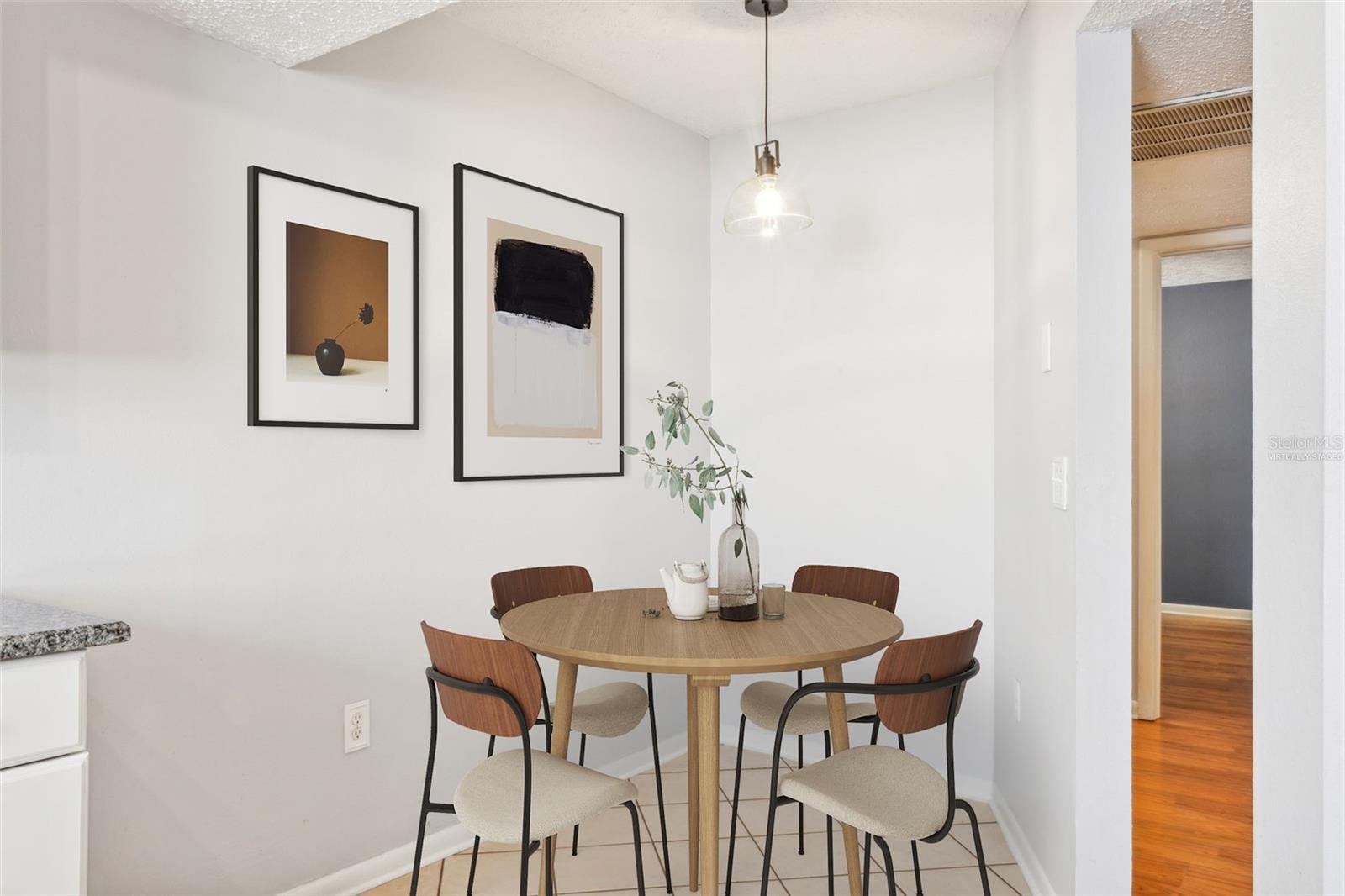 breakfast nook in kitchen/virtually staged