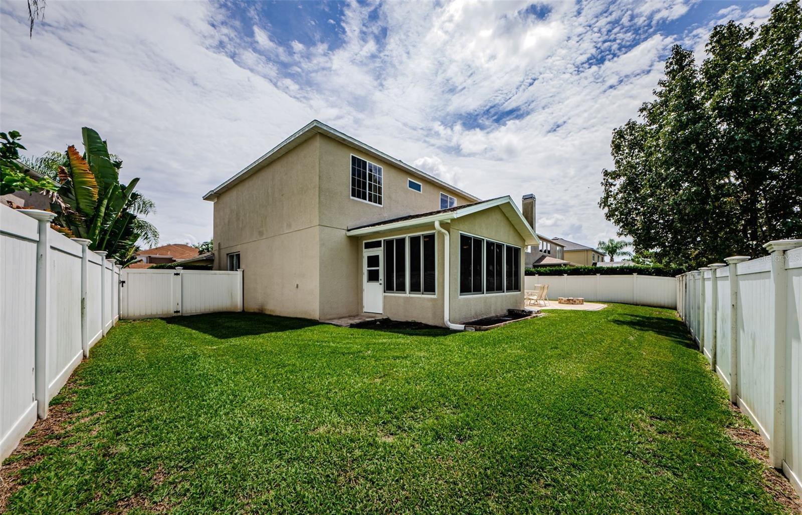 Large Fenced In Backyard w/ Pavers & Firepit