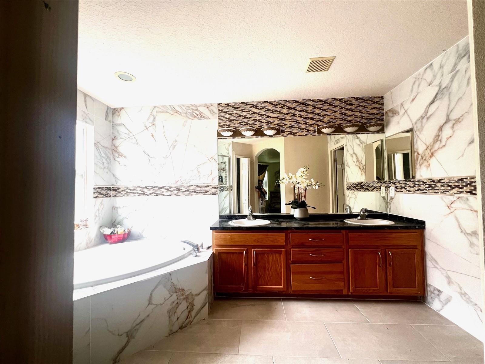 Master Bathroom with Dual Sinks