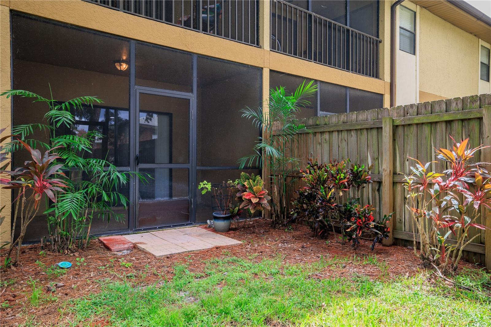 Back Screened Patio with lots of privary