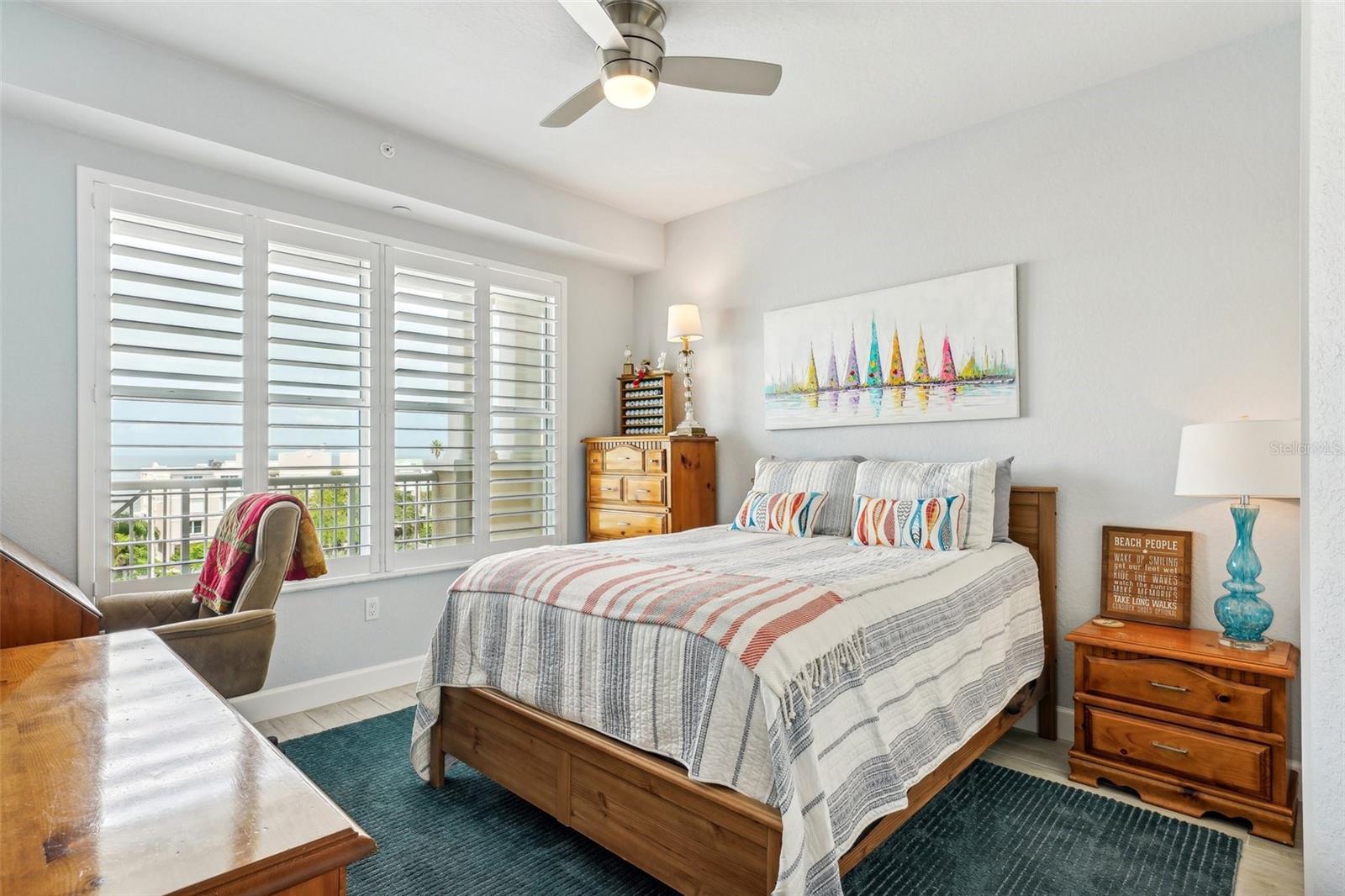 Bedroom 2 with Gulf of Mexico view.