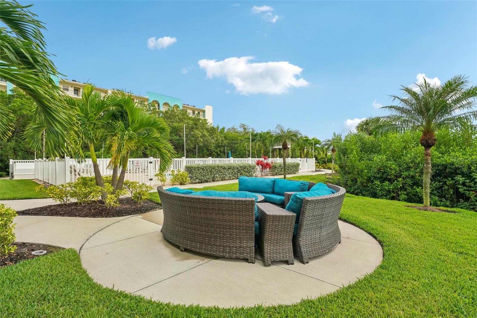 Fire Pit with outside seating.