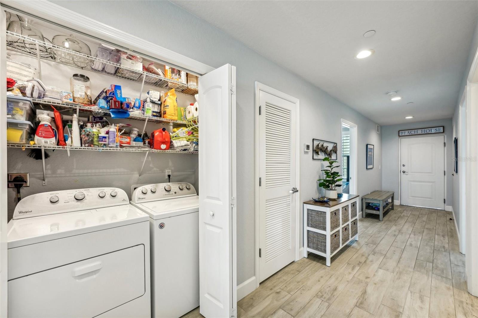 Inside laundry closet.  Washer and Dryer included.