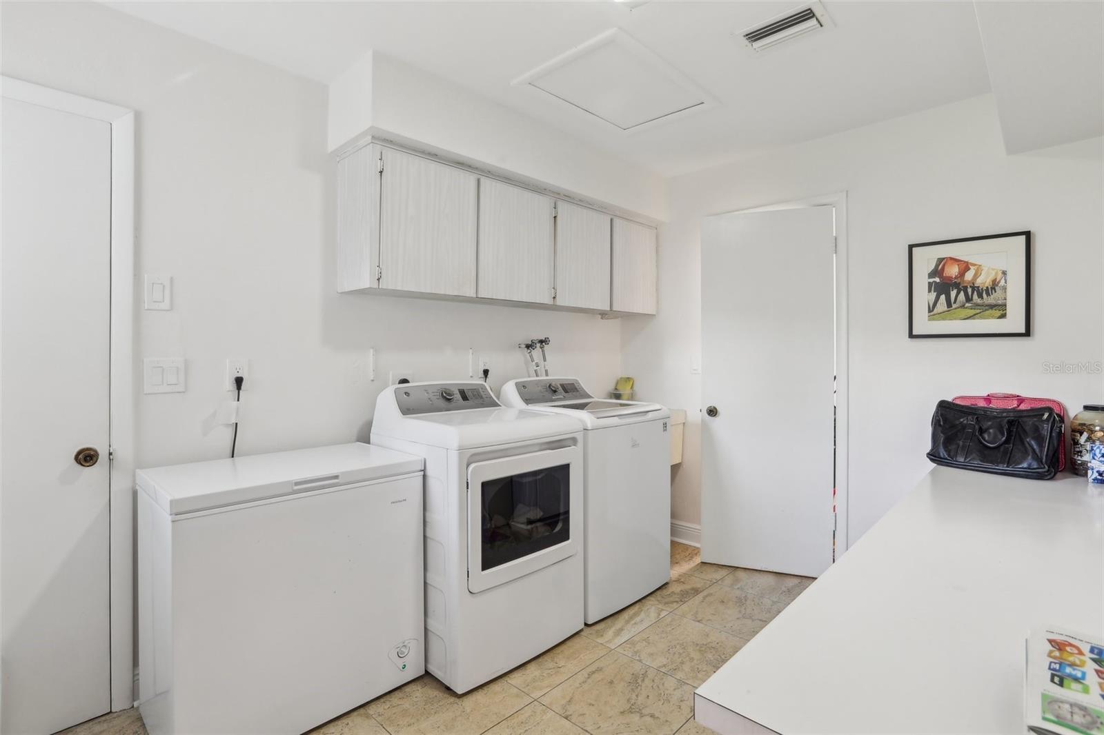 Laundry Room with Large Storage Closet - Just off the Kitchen