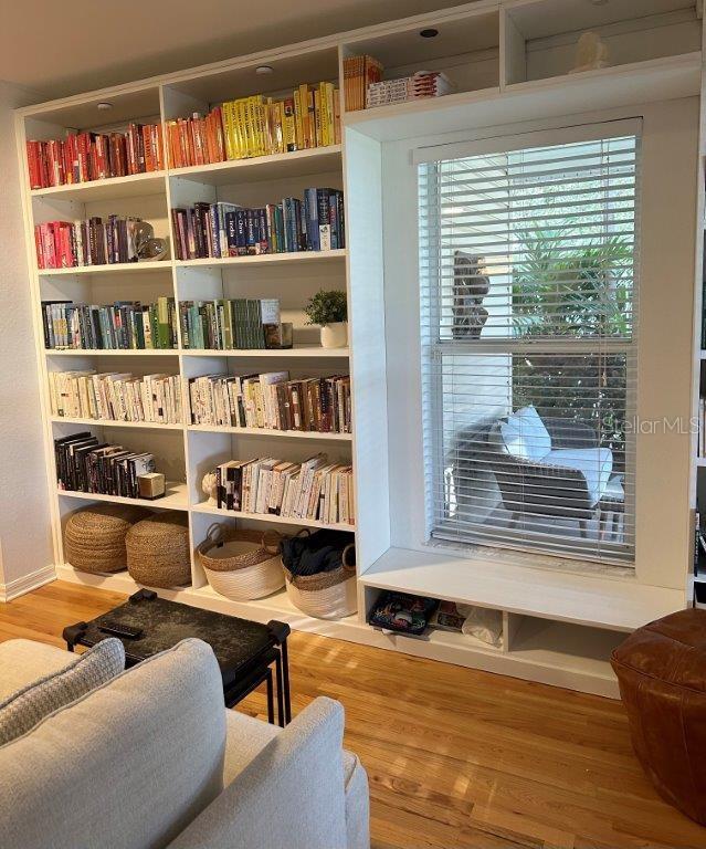 california closets custom bookshelves with window seating