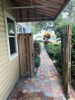 Patio has access gate