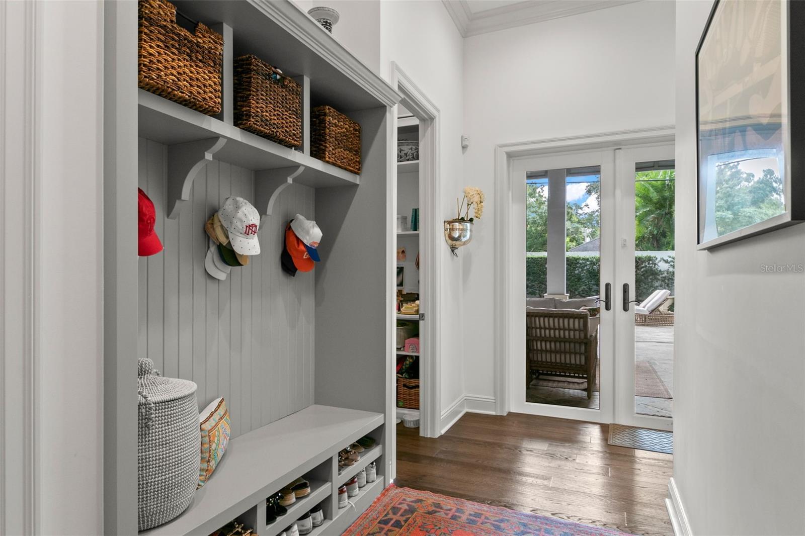 Mud room off 2 car garage