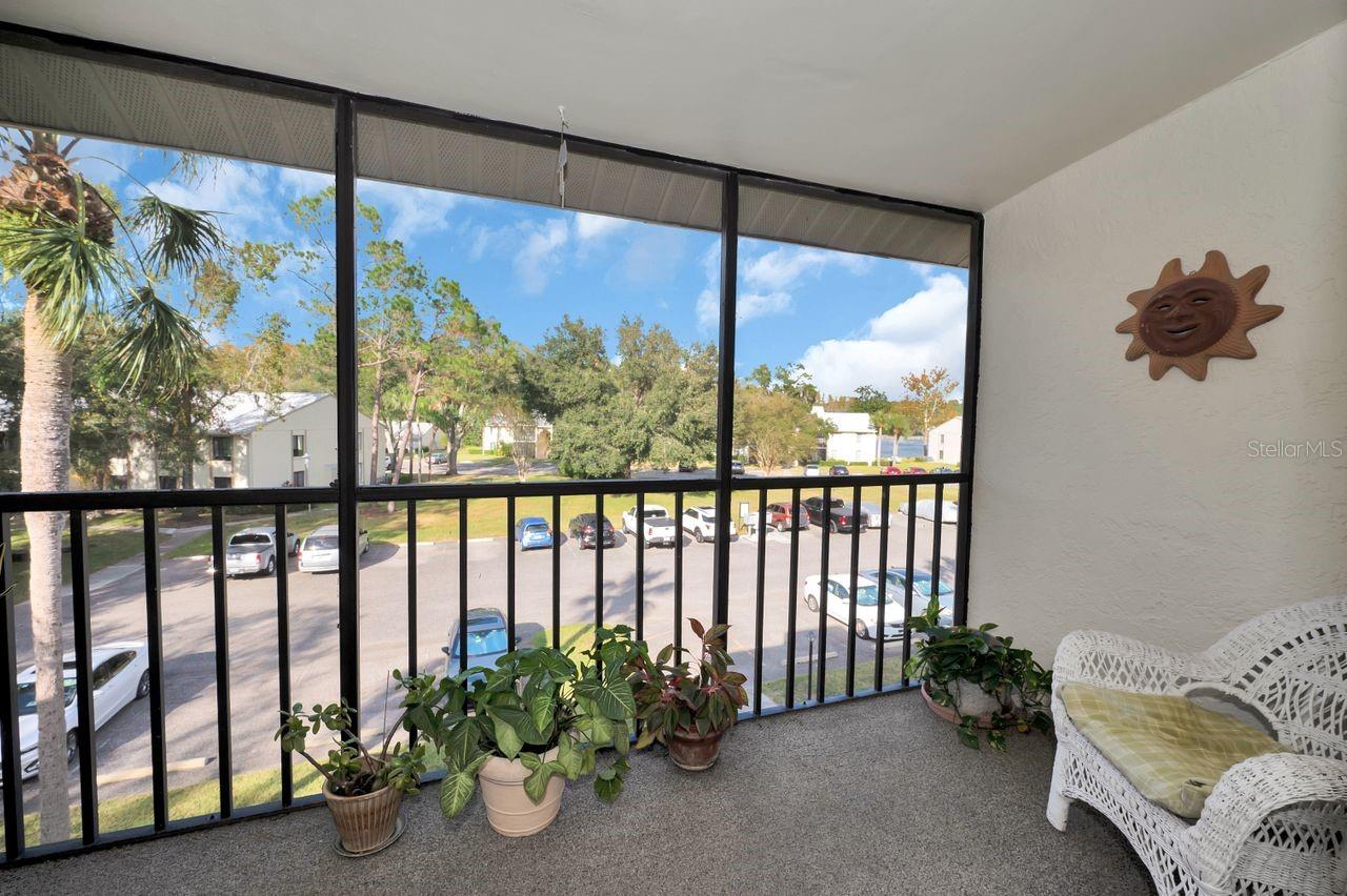 Screened in balcony for privacy and security