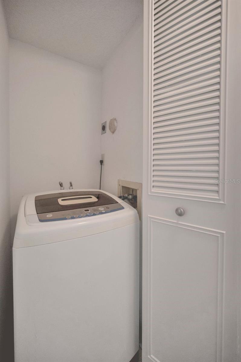 Room for a stacked washer/dryer combo