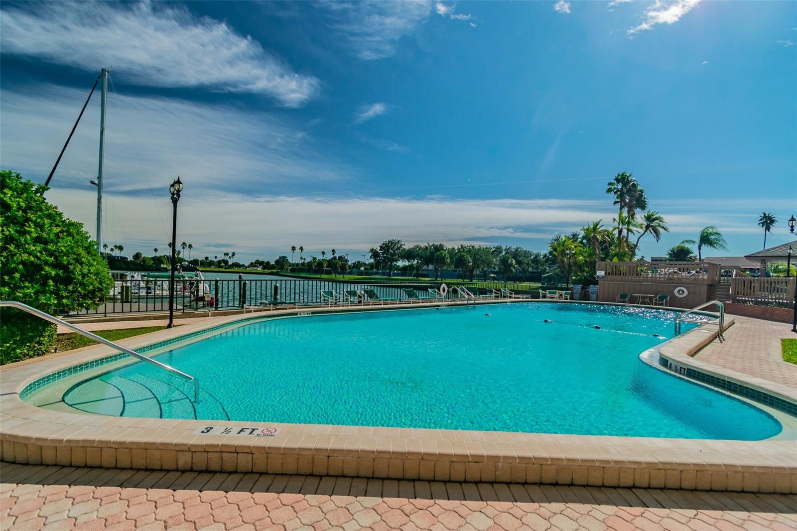 Residence pool with stunning water views