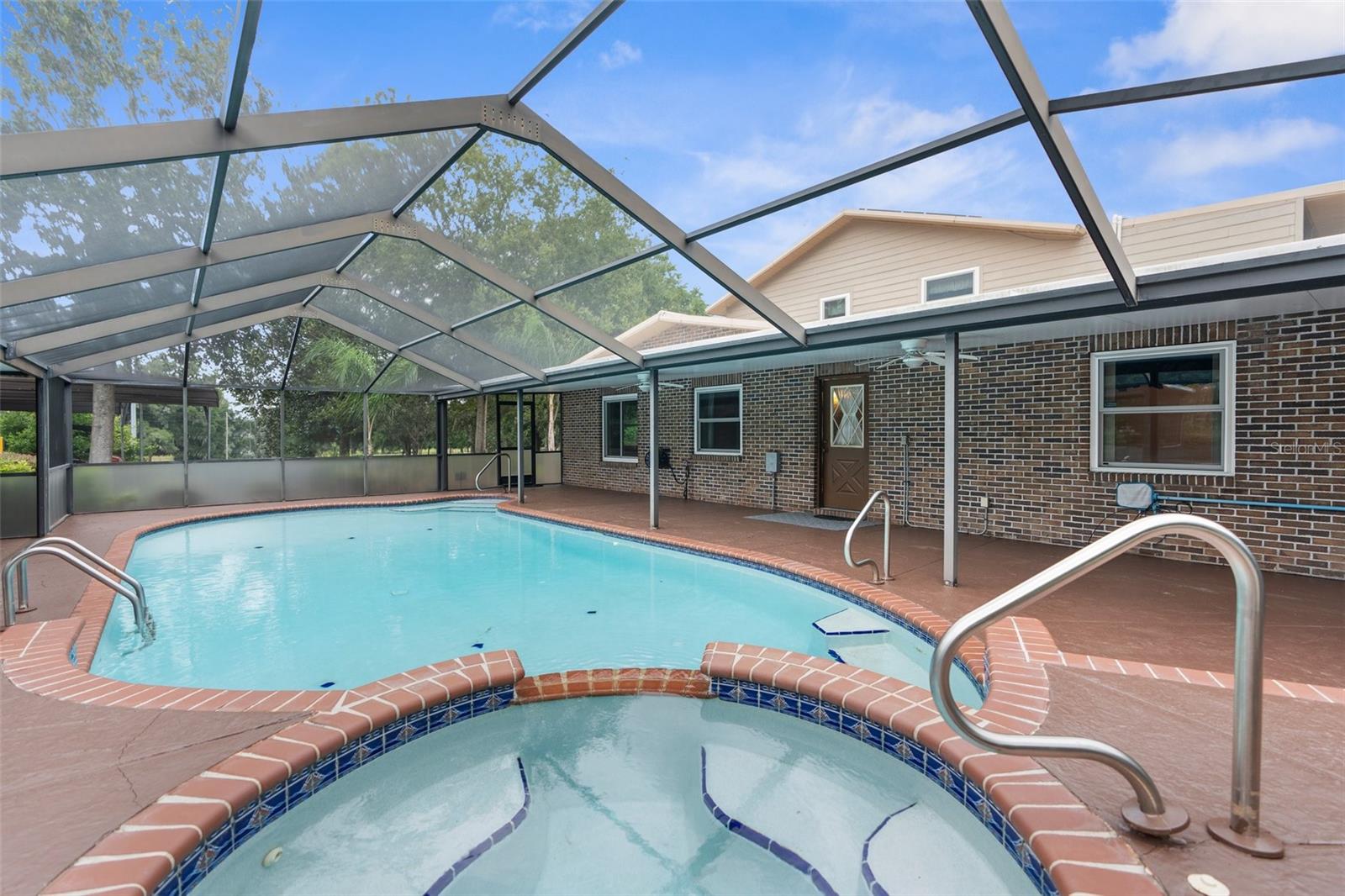 Custom pool with Spa